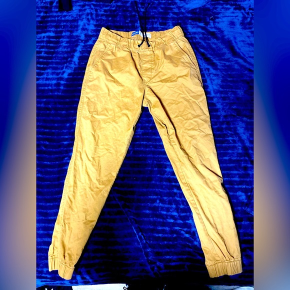 old navy tan, tapered pants, small - Picture 1 of 2